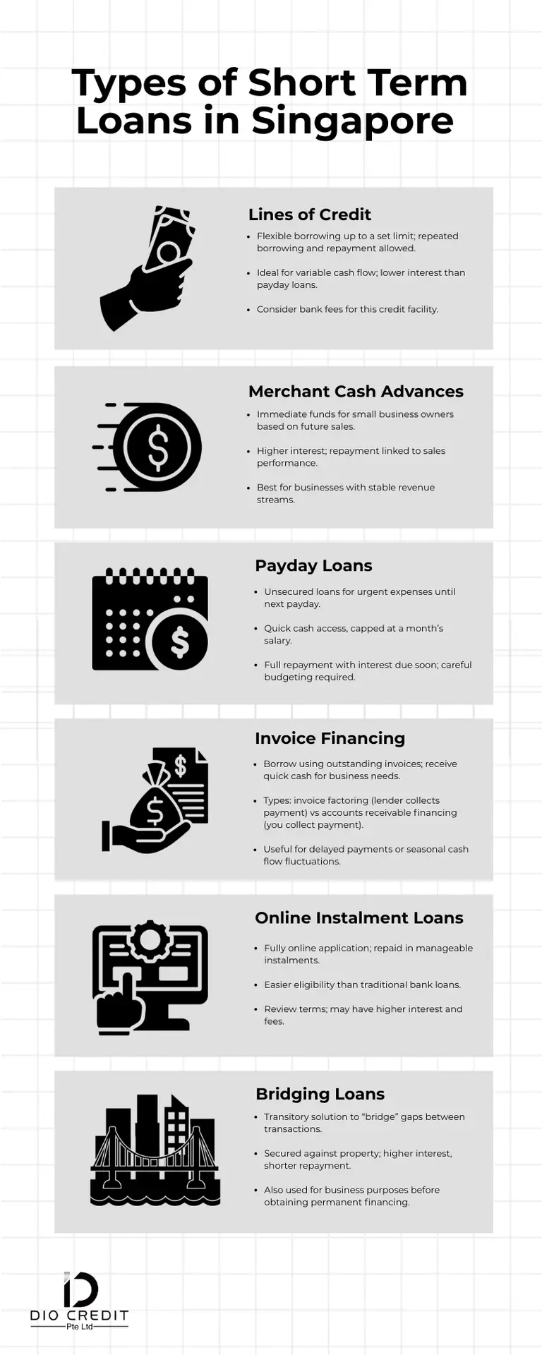 Types of Short Term Loans in Singapore